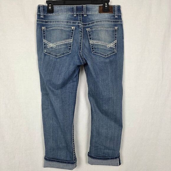 BKE Denim Dakota Crop Jeans Size 29 Light Wash Cuffed - Picture 3 of 9